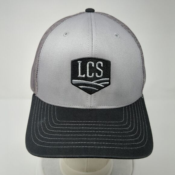 LCS Snapback 112 Trucker Hat Gray One Size Adjustable Mesh Back Richardson - Picture 2 of 10